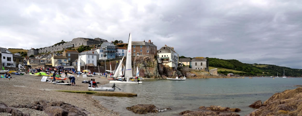 Cornwall is a great place for surfing and water sports. Cawsand Bay, Cornwall.
