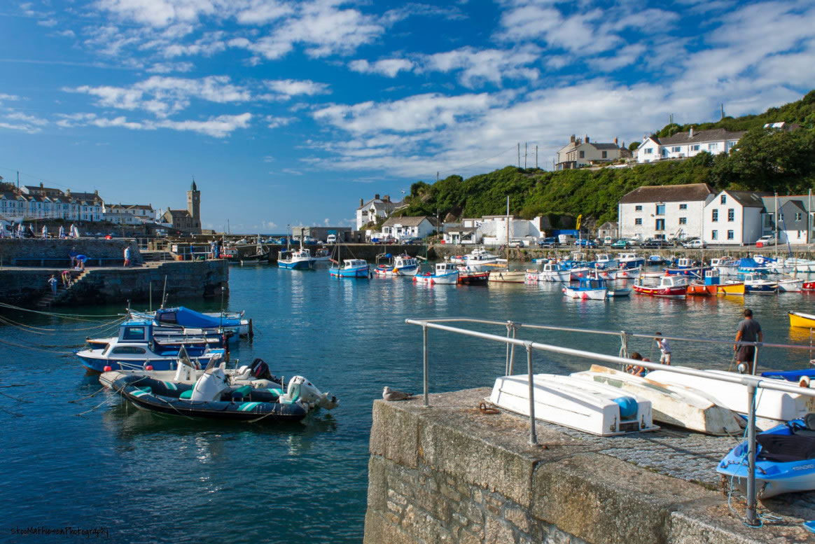 Picture of Porthleven Harbour and leisure boats, Cornwall