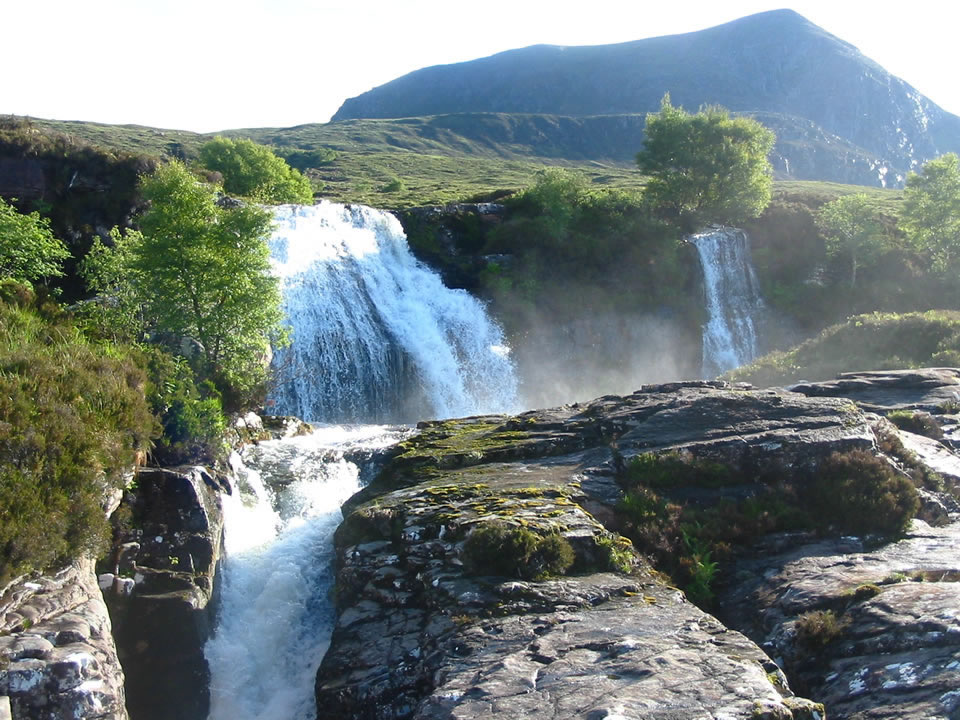 Waterfalls near Camusnagaul in Wester Ross