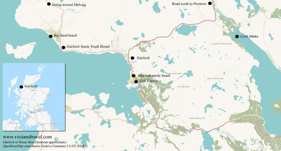 Gairloch location map - Scotland