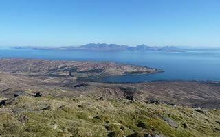 Picture of Skye mountains | Cuillins in the distance over Loch Scresort and across the Sound of Brittle
