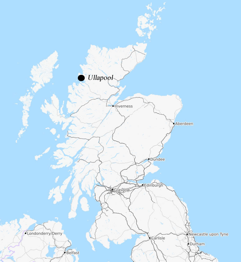 Map of Scotland | Ullapool Location Map